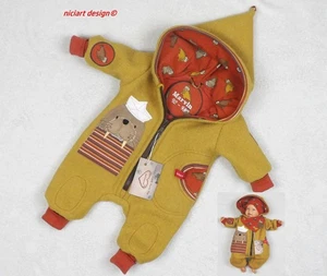 niciart design ♥WALKOVERALL♥GR 50-110 WOLLWALK ANZUG♥ EINTEILER♥Walross senfgelb - Bild 1 von 48