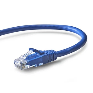 NavePoint Cat6 UTP Câble de raccordement réseau Ethernet répertorié UL, 25 pieds bleu - Photo 1/4