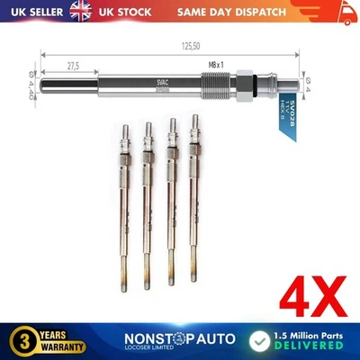 4X Glühkerzen Für Ford Fiesta V VI Focus I II C-Max Fusion 2S6Q6M090BB - Bild 1 von 4