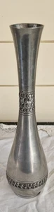 VTG 1960's Perletinn PEWTER Vase 10.5" tall Norway NOT Cleaned READ - Picture 1 of 5