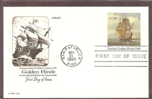 US SC # UX86 Drake's Golden Hinde FDC. Artmaster Cachet - Picture 1 of 1
