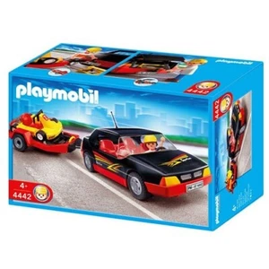 NEU Playmobil 4442 Auto mit Go-Kart Go-Cart Anhänger Rennwagen schwarz Spielzeug Set - Bild 1 von 1