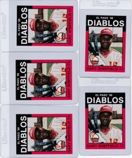 5x 1988 Gary Sheffield #1 El Paso Diablos