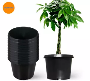 15 Gallon Black Plastic Garden Plant Flower Pot Planter Nursery Pots (Set of 10) - Picture 1 of 9