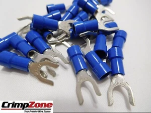 Terminali forcella 16-14 GA 1/4" - BLU - 25 PZ vinile - MADE IN USA - Foto 1 di 1