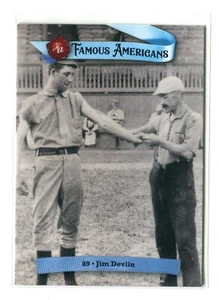 Autógrafos históricos HA 2021 Famous Americans base azul #89 Jim Devlin - Imagen 1 de 1