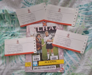 FULHAM V BLACKPOOL FC 17TH APRIL 1993 WITH 4 TICKET STUBS EXCELLENT CONDITION - Picture 1 of 1