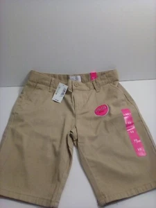 The Children's Place Girls Size 10 Sandy Khaki Uniform Chino Shorts NWT - Picture 1 of 3