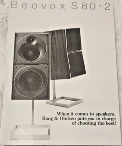Beovox S80.2 Speaker Catalog with Spec Sheet Vintage Bang & Olufsen Brochue - Picture 1 of 7
