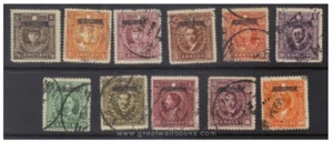 China Stamps - 中国邮票-1933, Szechwan Province Sc 1-11,1932-1934 年烈士纪念册上的套印-used - Picture 1 of 1