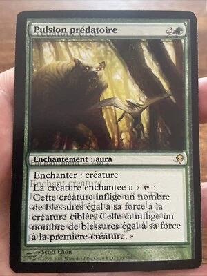 Predatory Urge MTG Misprint Double Print Make-Ready Zendikar French/English - Image 1 of 2