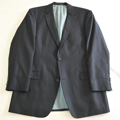 Hugo Boss 44L Navy Hopsack Pasolini US Guabello Wool Sport Coat Jacket Suit - Image 1 of 4