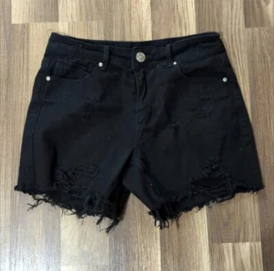 Pantalones cortos de mezclilla desgastados Hot Kiss Foto 1 de 3