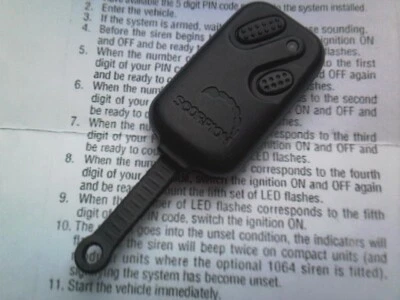 GENUINE SCORPION FOR BMW,VW,HONDA,SUZ,FIAT,MIT,KIA ETC 2 BUTTON REMOTE KEY FOB - Image 1 of 4
