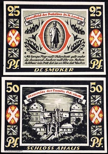 AHAUS 1921 "De Smöker" Oldenkott Pipe Tobacco Complete Series German Notgeld - Picture 1 of 2