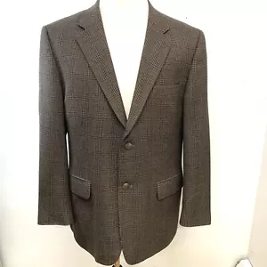 Joseph & Feiss Sport Mantel Herren 42R Lammwolle braun kariert Blazer Jacke Business - Bild 1 von 15