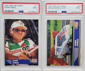 1991 Pro Set NHRA John Force Rookie Card Lot RC PSA 9 Mint Drag Racing GOAT