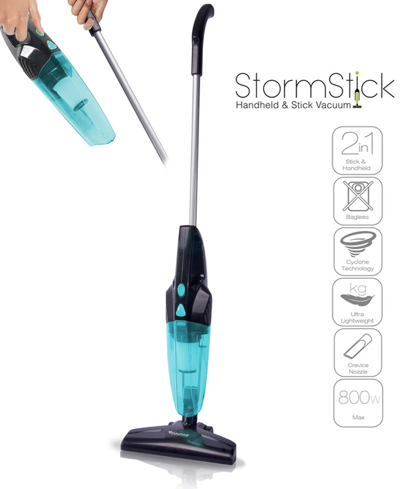 TurboTronic StormStick VS9 Blau/Schwartzer 2in1 Stielstaubsauger und Handstaubsauger