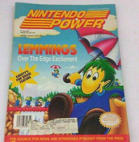 Póster de Nintendo Power Magazine Volumen 37 Lemmings + Ultra Bots SNES NES