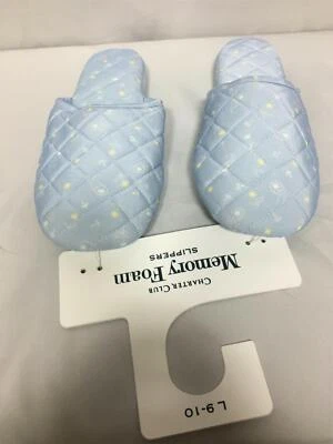 Zapatillas para mujer CHARTER CLUB acolchadas de cachemira florales 100159335 azules S-XL NUEVAS CON ETIQUETAS $35 Foto 1 de 4