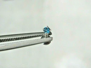 2.16mm 100% REAL BLUE DIAMOND LABRET CERTIFICATE LIP EAR 1/4",5/16",3/8",7/16" - Picture 1 of 11