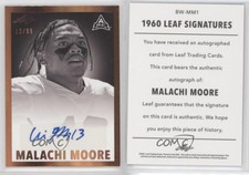 2021 Leaf Memories 1960 Base Bronze Spectrum /99 Malachi Moore #BW-MM1 Auto