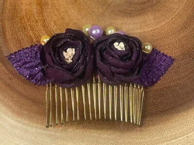 Peine de pelo Tulipán Brote Ciruela Francés Pasador Clip Cabello Novia Accesorios Foto 1 de 3