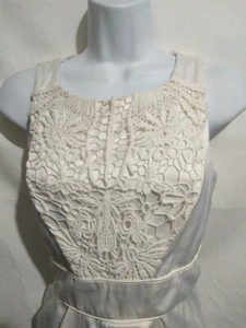 Jump Girl Size 5/6 Junior Sleeveless White Lace Front Semi-formal Sheath Dress - Picture 1 of 9