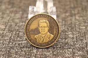 Dr. Willis Carrier Father of air conditioning bicentennial Bronze coin 1876-1950 - Picture 1 of 5