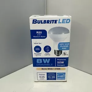 BULBRITE LED R20 8W DIMMABLE WARM WHITE - Picture 1 of 3