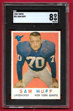 1959 TOPPS # 51 Sam HUFF GIANTS HOF ROOKIE RC HIGH GRADE SGC 8 NM / MINT