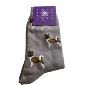 More details for akita dog socks fun unisex one size fit uk 5 - 11 eu 38-46 dog lover gift