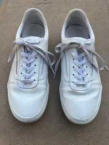 Scarpe sneakers VANS Old Skool pelle vera bianca taglia donna taglia 8 - Foto 1 di 9