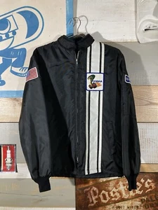 Vintage 70s 80s Racing Jacket Ford Cobra Shelby Patch Emblem Sherpa Lined sz S - Picture 1 of 15