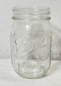 Tarro de albañil vintage de vidrio esculpido genuino 61 F5 pinta tarro de enlatado hecho en EE. UU. - Imagen 1 de 6