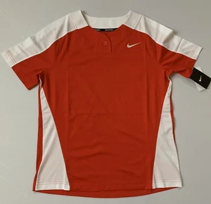 Camiseta deportiva de softbol Nike Vapor 1 botón para mujer | roja | mediana | AV6715 | NUEVA CON ETIQUETAS - Imagen 1 de 3