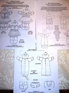 Three NG Creations Sewing Patterns fit 11" Newborn Cabbage Patch Kids CPK Doll - Picture 1 of 5
