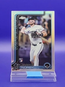 Connor Norby 2025 Topps Chrome Refractor RC SP 🔥 Marlins - Picture 1 of 2