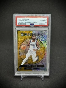 Kyrie Irving 2023 Panini Obsidian Equinox Gold Flood /10 SSP PSA 10 - Picture 1 of 3