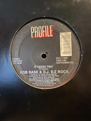 Rob Base & D.J. E-Z Rock - It Takes Two 12” Vinyl 1988 Profile Records - Image 1 of 2