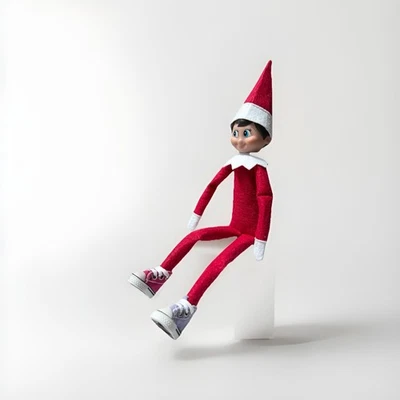 Zapatillas altas inspiradas en Converse para muñeca de moda Elf Prop - ROSA/PÚRPURA no coincidentes Foto 1 de 4