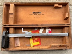 Starrett No. 254 Master Vernier Height Gage Gauge 26" with Wooden Storage Box - Picture 1 of 6