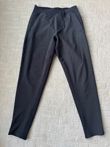 Lululemon Jogger Pants Men’s Sz M Black Water-Repellent Luon Fabric Stretch - Picture 1 of 11