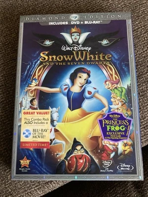 Snow White and the Seven Dwarfs DVD/Blu Ray Combo 3-Disc Set Diamond Edition NEW - Image 1 of 4