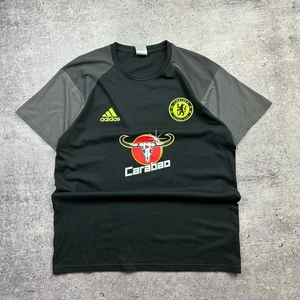 Chelsea FC Adidas Shirt L Carabao Black/Gray 2016 Promo Tee - Picture 1 of 14
