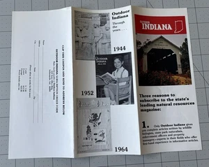 Folleto de suscripción Indiana vintage al aire libre 1981 - Imagen 1 de 4