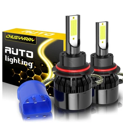 For Lincoln Continental 1995-2002 6000K 2PC 9007 LED Headlight Hi/Lo Beam Bulbs - Image 1 of 4