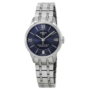 Tissot Chemin Des Tourelles Automatik blaues Zifferblatt Damenuhr T099.207.11.048.00 - Bild 1 von 3