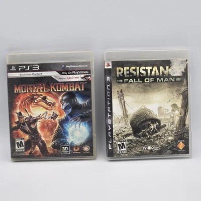 Mortal Kombat And Resistance Fall Of Man Sony PlayStation 3 PS3 Lot Of 2 - Image 1 of 4