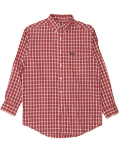 CHAPS RALPH LAUREN Mens Shirt Large Red Check Cotton CL02 - Picture 1 of 3